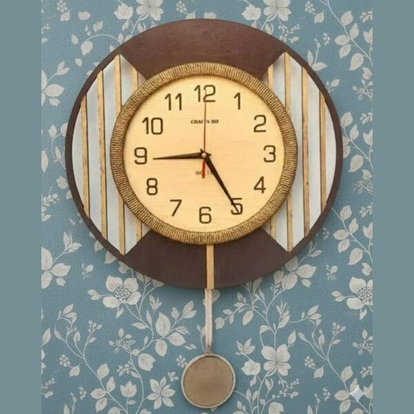 কাঠের দেয়াল ঘড়ি (Wooden Wall Clock)