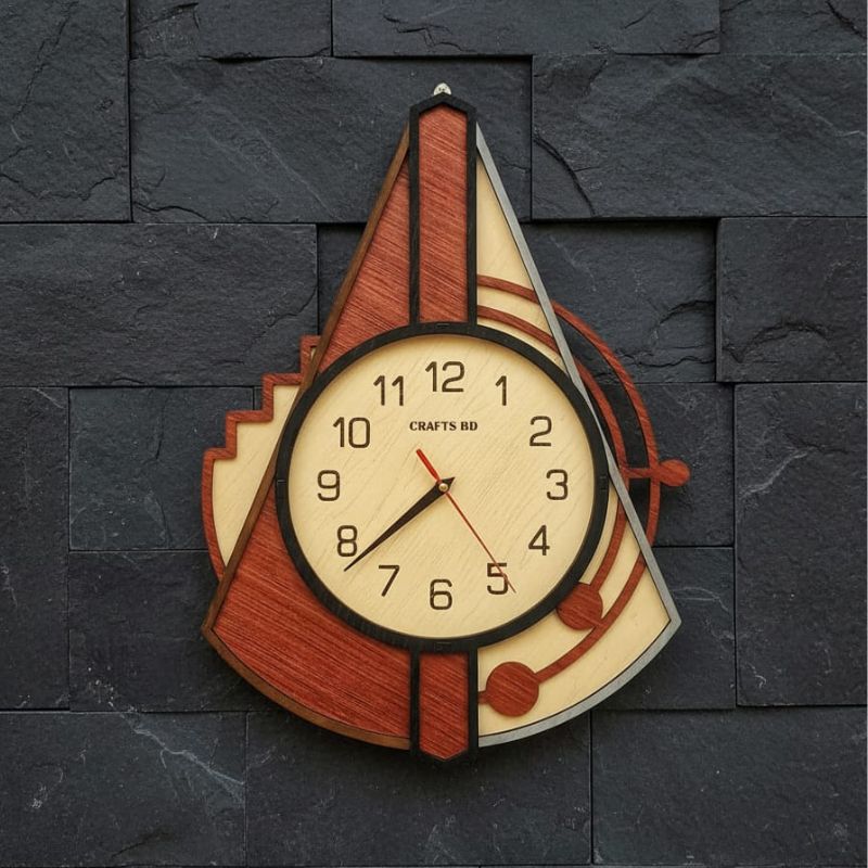 কাঠের দেয়াল ঘড়ি (Wooden Wall Clock)